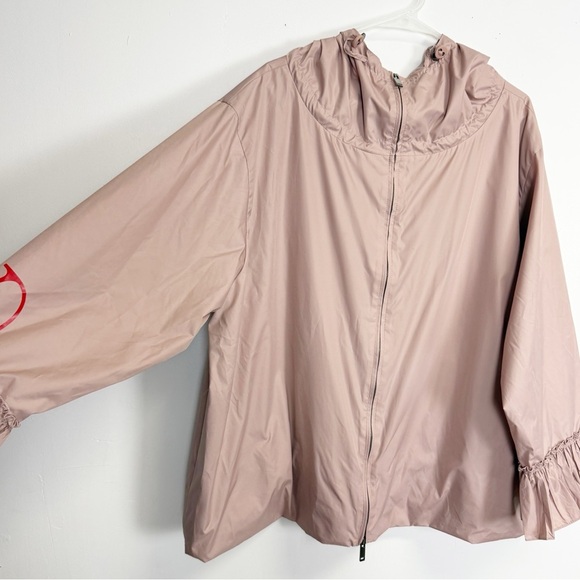 NEW Valentino Logo Hooded Windbreaker Jacket Womens 42 IT 6 US NWOT - Picture 3 of 15